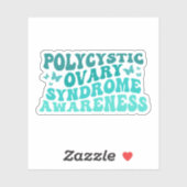 PCOS Awarensie, polycysteus ovariumsyndroom Awaren Sticker (Vel)