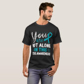 PCOS Bewustheid U bent niet alleen in deze strijd T-shirt (Voorkant volledig)