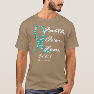 PCOS-bewustzijn Geloof over angst in deze familie T-shirt