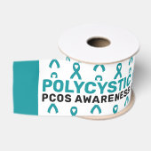 PCOS-bewustzijnspatroonlint Grosgrain Lint (Spoel)
