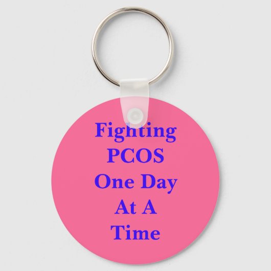 PCOS één dag per keer bestrijden Sleutelhanger (Voorkant)