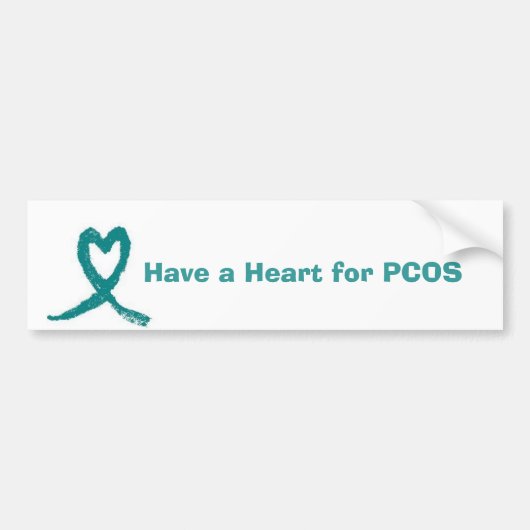 Pcos hartlint, een hart voor PCOS Bumpersticker (Voorkant)