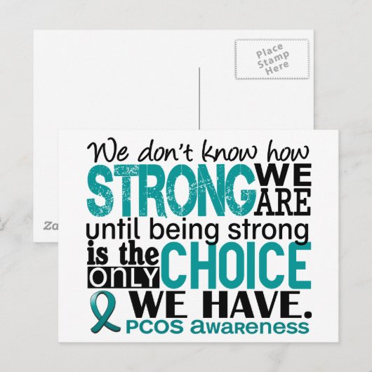 PCOS hoe sterk we zijn Briefkaart (Voorkant / Achterkant)