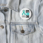 PCOS Hope Love Cure Ribbon Ronde Button 5,7 Cm (In situ)