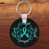 PCOS Hope Motto Butterfly Sleutelhanger (Voorkant)
