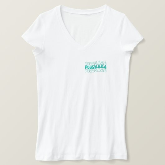 PCOS MAMA Polycysteus Ovarium Syndroom Moederonder T-shirt (Design voorkant)
