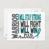 PCOS Warrior Briefkaart (Voorkant / Achterkant)