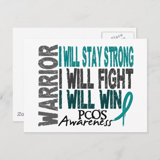 PCOS Warrior Briefkaart (Voorkant / Achterkant)