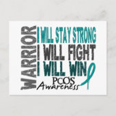PCOS Warrior Briefkaart (Voorkant)