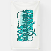 PCOS WARRIORS SQUAD Polycysteus Ovarium Syndroom Spandoek (Verticaal)