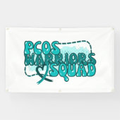 PCOS WARRIORS SQUAD Polycysteus Ovarium Syndroom Spandoek (Horizontaal)