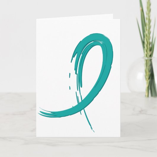 PCOS's Teal Ribbon A4 Kaart (Voorkant)