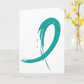 PCOS's Teal Ribbon A4 Kaart (Gele Bloem)