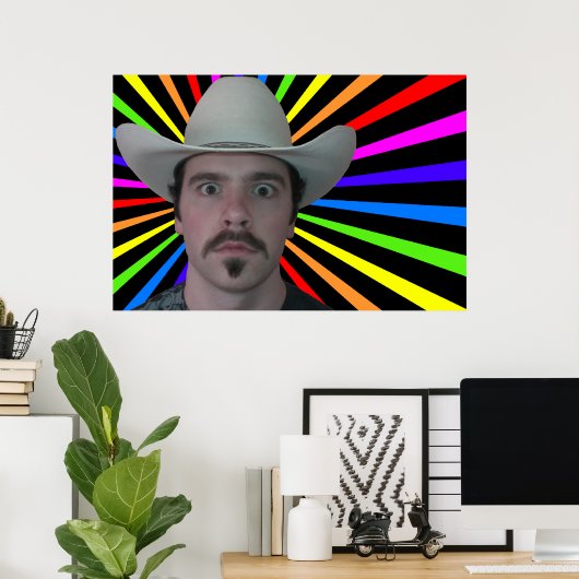 Pcowboy Rainbow-Poster Poster (Thuiskantoor)
