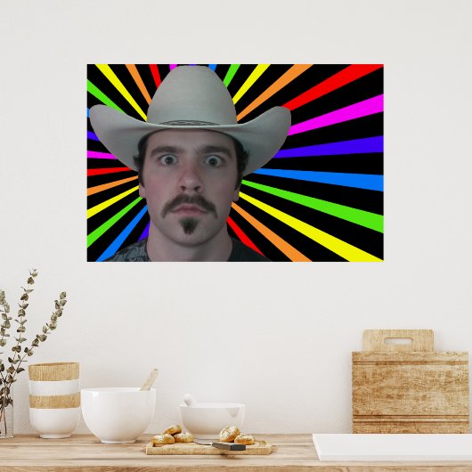 Pcowboy Rainbow-Poster Poster (Keuken)