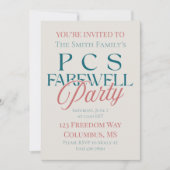 PCS Afscheidsfeest - Moderne Militaire Weg Kaart (Voorkant)