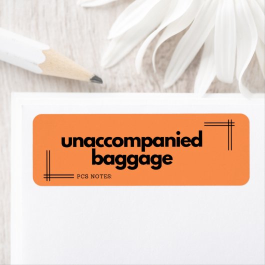 PCS-bewegingsetiketten: onbegeleide bagage Etiket (Insitu)