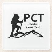 PCT - Pacific Crest Trail Glazen Onderzetter (Voorkant)