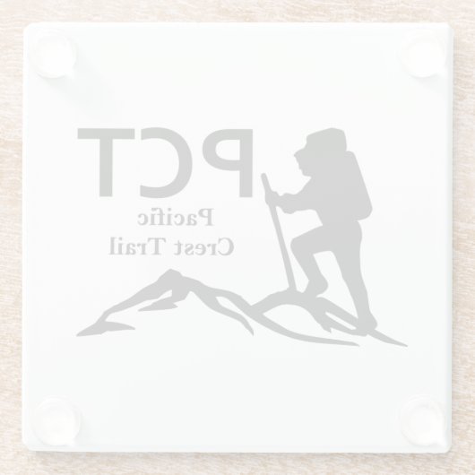 PCT - Pacific Crest Trail Glazen Onderzetter (Achterkant)