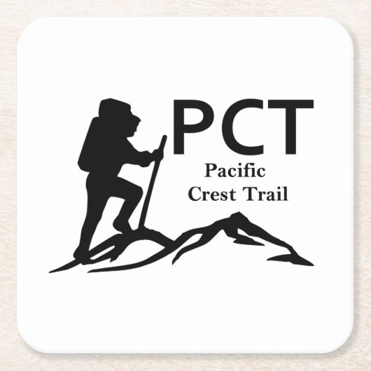 PCT - Pacific Crest Trail Kartonnen Onderzetters (Voorkant)