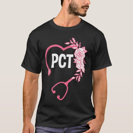 PCT Stethoscoop Ontwerp Patiëntenzorgtechnicus PCT T-shirt (Voorkant)