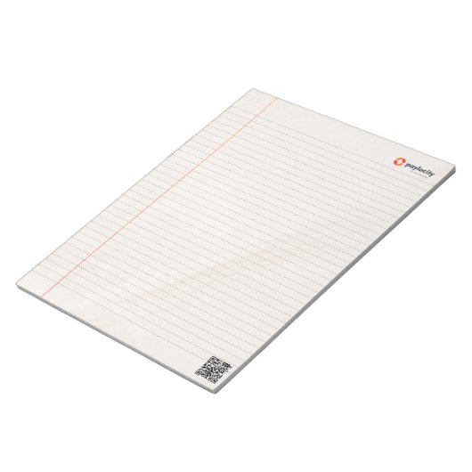 PCTY 8,5 x 11 Notitieblok met QR-code (Schuin)