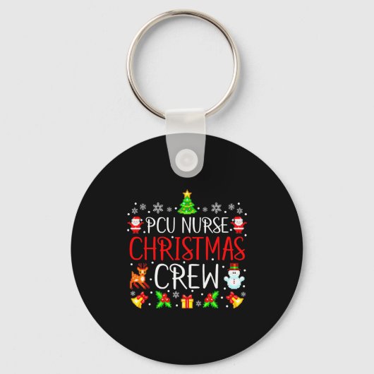 Pcu Nurse Christmas Crew Matching Xmas Sleutelhanger (Voorkant)