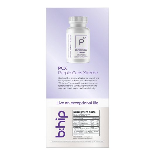 PCX Purple Caps Xtreme Reclamekaart (Voorkant)