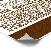 PCZ-lokaties op oud papier met rand Poster (Hoek)