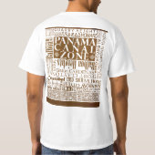 PCZ-lokaties op oud papier met rand T-shirt (Achterkant)
