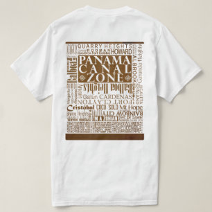 PCZ-lokaties op oud papier met rand T-shirt