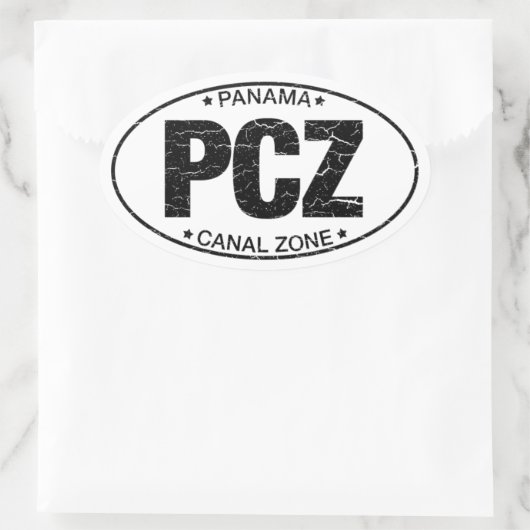 PCZ - Panama Canal Zone Cracked Sticker (Tas)