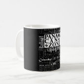 PCZ - Panama Canal Zone Locaties in White Koffiemok (Voorkant links)