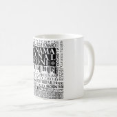 PCZ - Panama Canal Zone Locaties in zwart Koffiemok (Voorkant rechts)