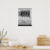 PCZ - Panama Canal Zone Locaties met Border Poster (Keuken)