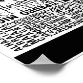 PCZ - Panama Canal Zone Locaties met Border Poster (Hoek)