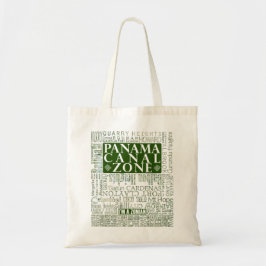 PCZ - Panama Canal Zone Locaties met kaart / Groen Tote Bag