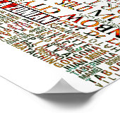 PCZ - Panama Canal Zone Locaties met Mola Design Poster (Hoek)