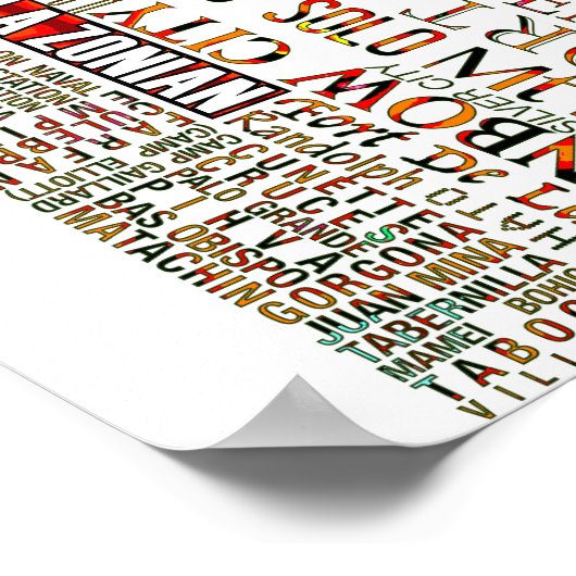 PCZ - Panama Canal Zone Locaties met Mola Design Poster (Hoek)