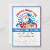 PD Blue Kerstfeest Uitnodiging (Voorkant)