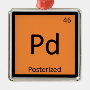 Pd - Geposteriseerde Meme Scheikunde Periodiek Sys Metalen Ornament
