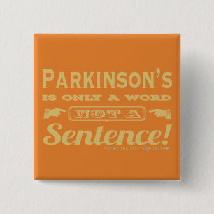 PD is slechts een Word Gold Vierkante Button 5,1 Cm