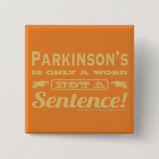 PD is slechts een Word Gold Vierkante Button 5,1 Cm (Voorkant)