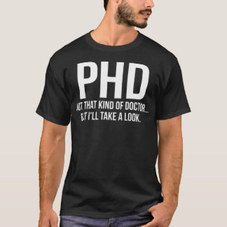 PD, niet dat soort dokter, maar ik zal even kijken T-shirt
