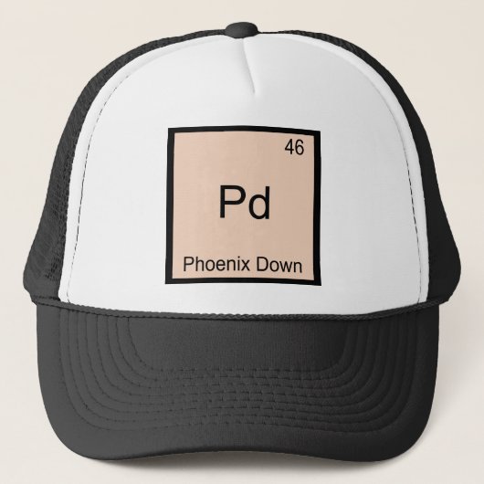 Pd - Phoenix Down Chemie Elementsymbool T-shirt Trucker Pet (Voorkant)