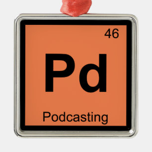 Pd - Podcasting Chemistry Periodic Table Symbol Metalen Ornament