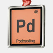 Pd - Podcasting Chemistry Periodic Table Symbol Metalen Ornament (Links)