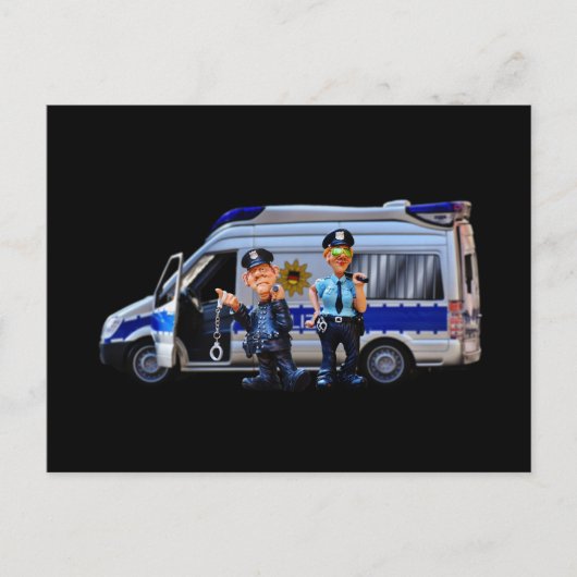 PD Politieacademie Afstudeerder Lights CUFF Briefkaart (Voorkant)