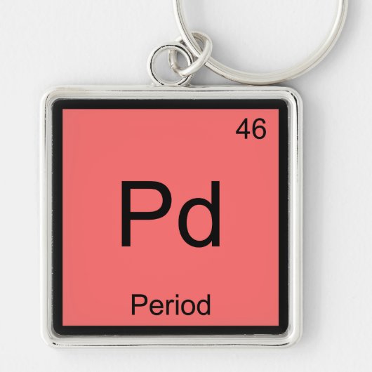Pd - Tijdschemielement symbool Funny T-Shirt Sleutelhanger (Voorkant)