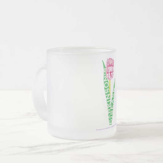 PD Wordy Tulip Matglas Koffiemok (Voorkant links)